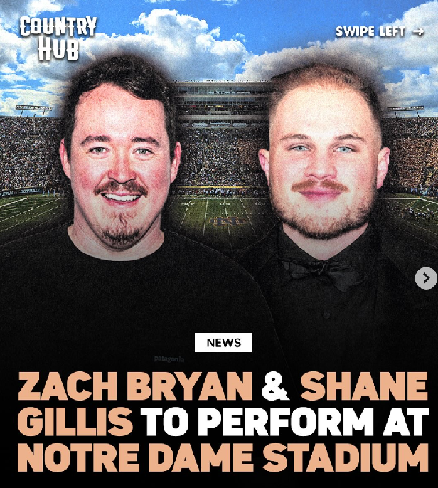 Zach Bryan & Shane Gillis at Notre Dame Stadium